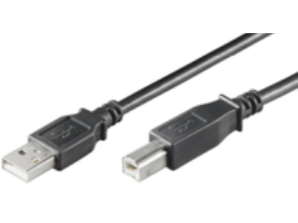 Microconnect USBAB1B USB-kabel USB 2.0 1 m USB A USB B Sort
