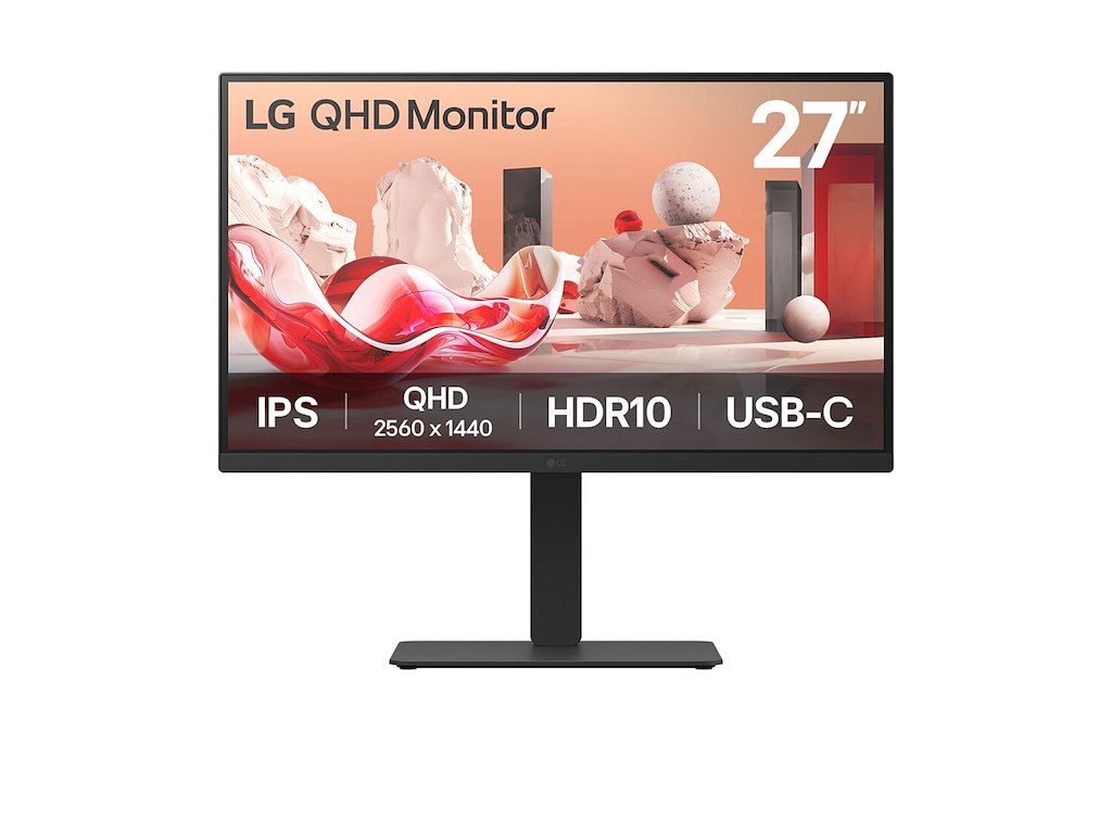 LG 27BA75QB-B.AEU computerskærm 68,6 cm (27") 2560 x 1440 pixel Wide Quad HD LED Sort