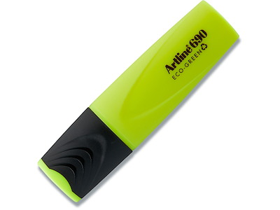 Tekstmarker, Permanent, Gul, 1 stk, Artline ECO-GREEN 690