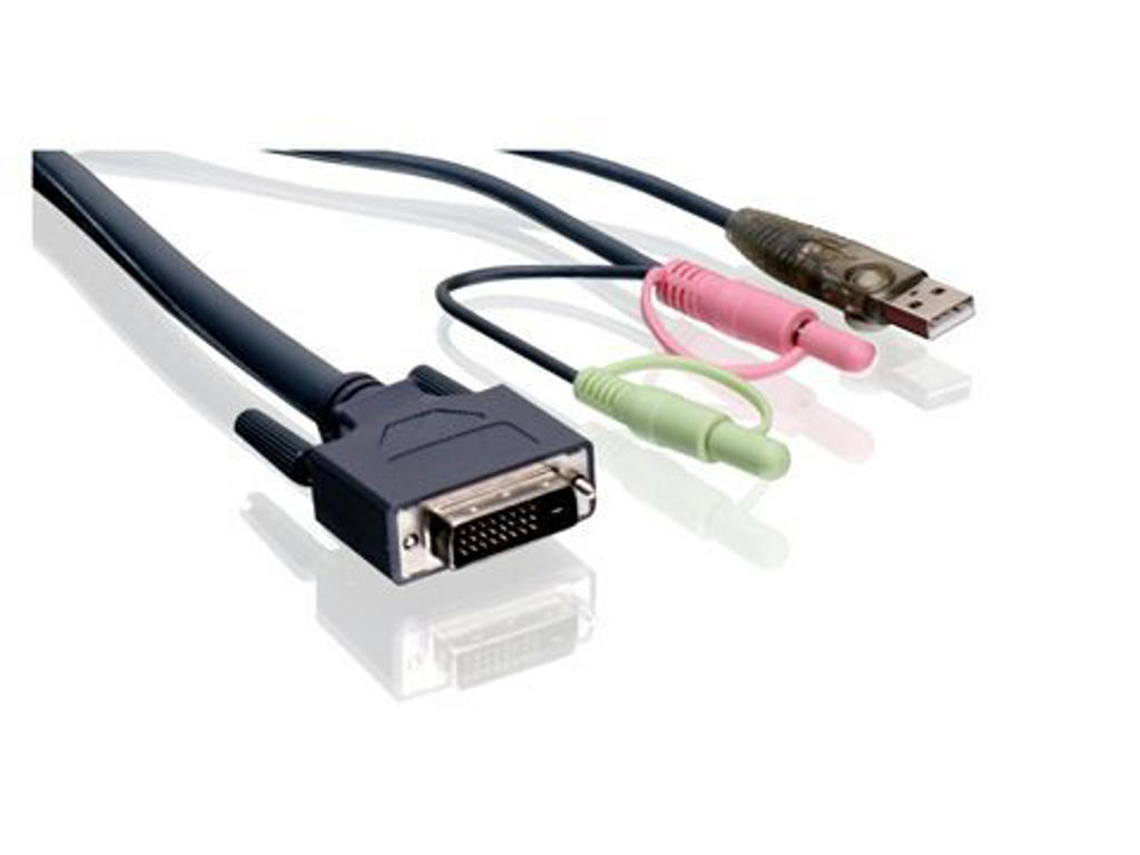 iogear G2L7D05UDTAA KVM-kabel Sort 4,8 m