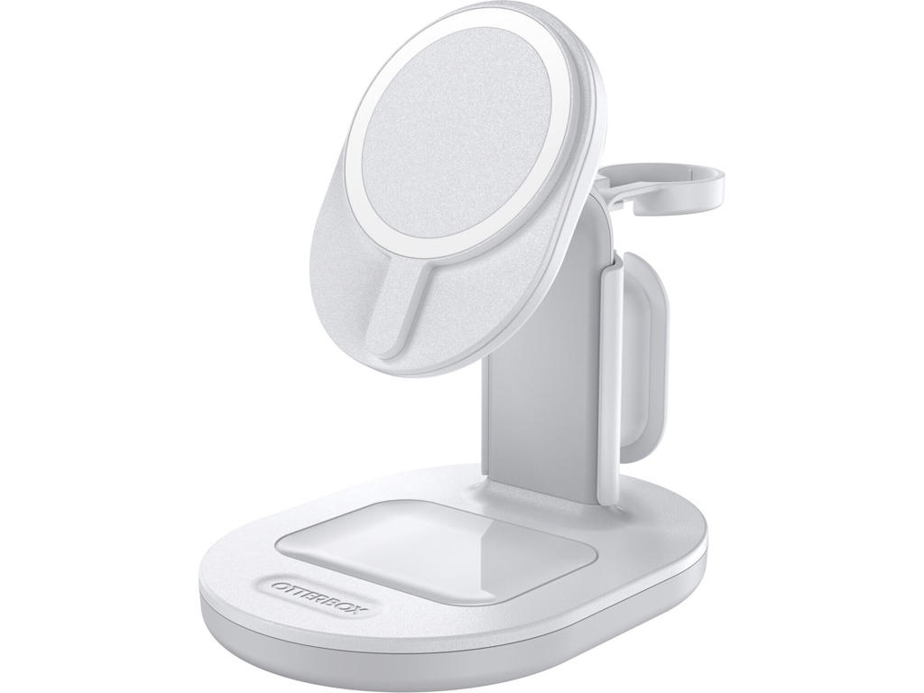 OtterBox 78-81157 oplader til mobil enhed Hovedtelefoner, Smartphone, SmartWatch Hvid USB Trådløs opladning Hurtig opladning Indendørs