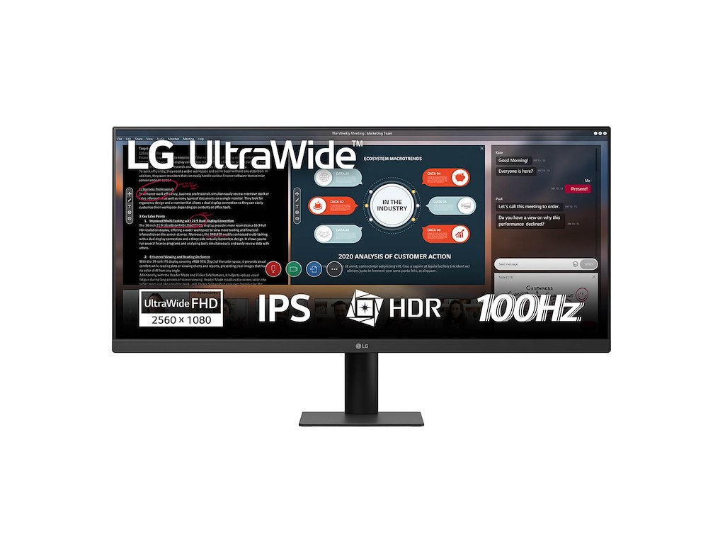 LG 29U511A-B computerskærm 73,7 cm (29") 2560 x 1080 pixel WFHD LCD Sort