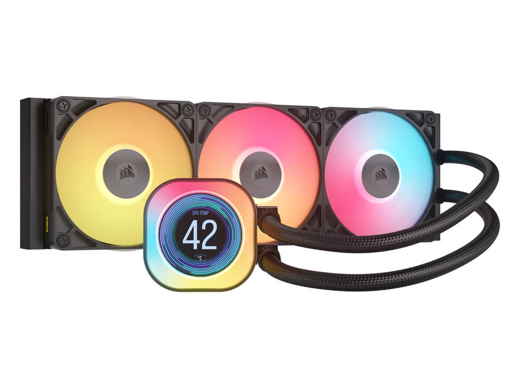 Corsair iCUE LINK TITAN 240 RX LCD Processor Luftkøler 12 cm Sort 1 stk