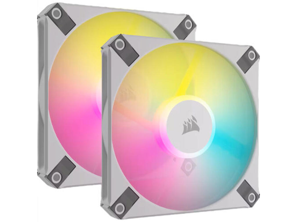 Corsair AF120 RGB Slim Computerkabinet Ventilator 12 cm Hvid 2 stk