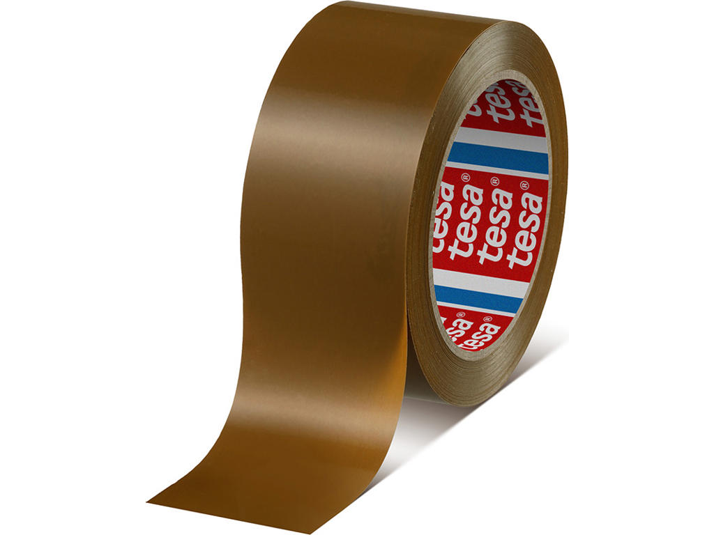 Tape - emballage, 50mm x 66m, Brun, 1 rulle, Tesa 4124