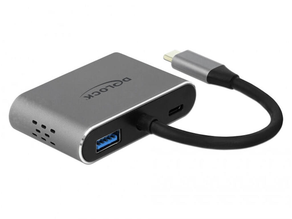 DeLOCK 64074 dockingstation USB 3.2 Gen 1 (3.1 Gen 1) Type-C Grå