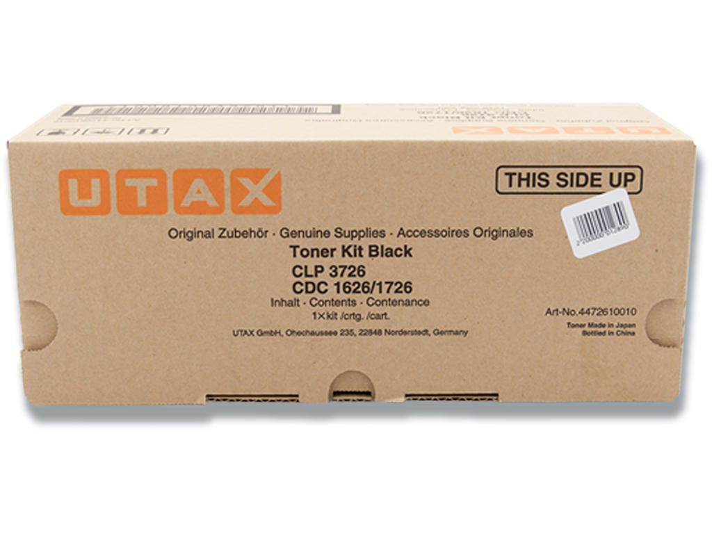 Toner, CDC1726/DCC2626, Black-sort, 7.000 sider, Utax 
