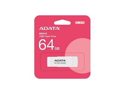 ADATA UC310 USB-nøgle 64 GB USB Type-A 3.2 Gen 1 (3.1 Gen 1) Hvid