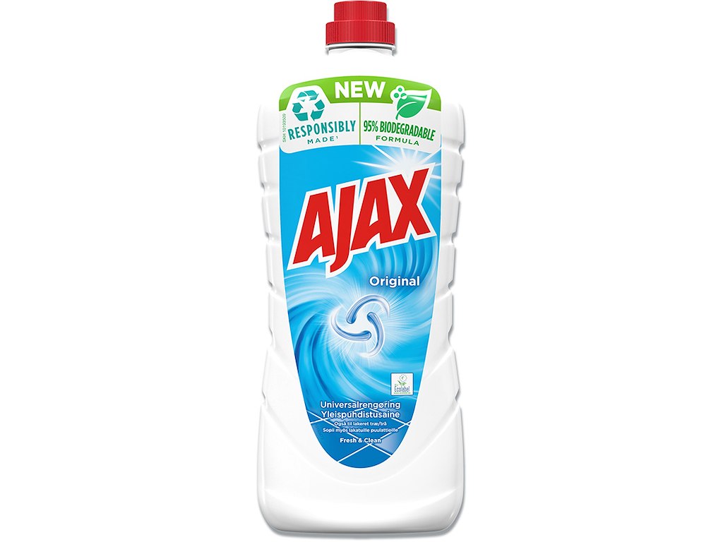 Universalrengøring, Med parfume, Uden farve, 1,25 liter, Ajax Original
