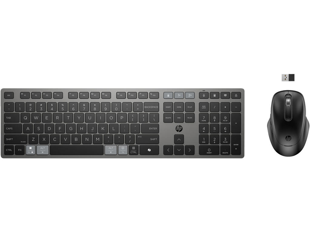 HP 725 Multi-Device Rechargeable Wireless Keyboard and Mouse Combo