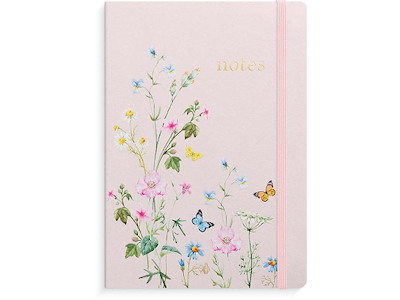 Notesbog, A5, Linjeret, Pink Meadow, Mayland Deluxe