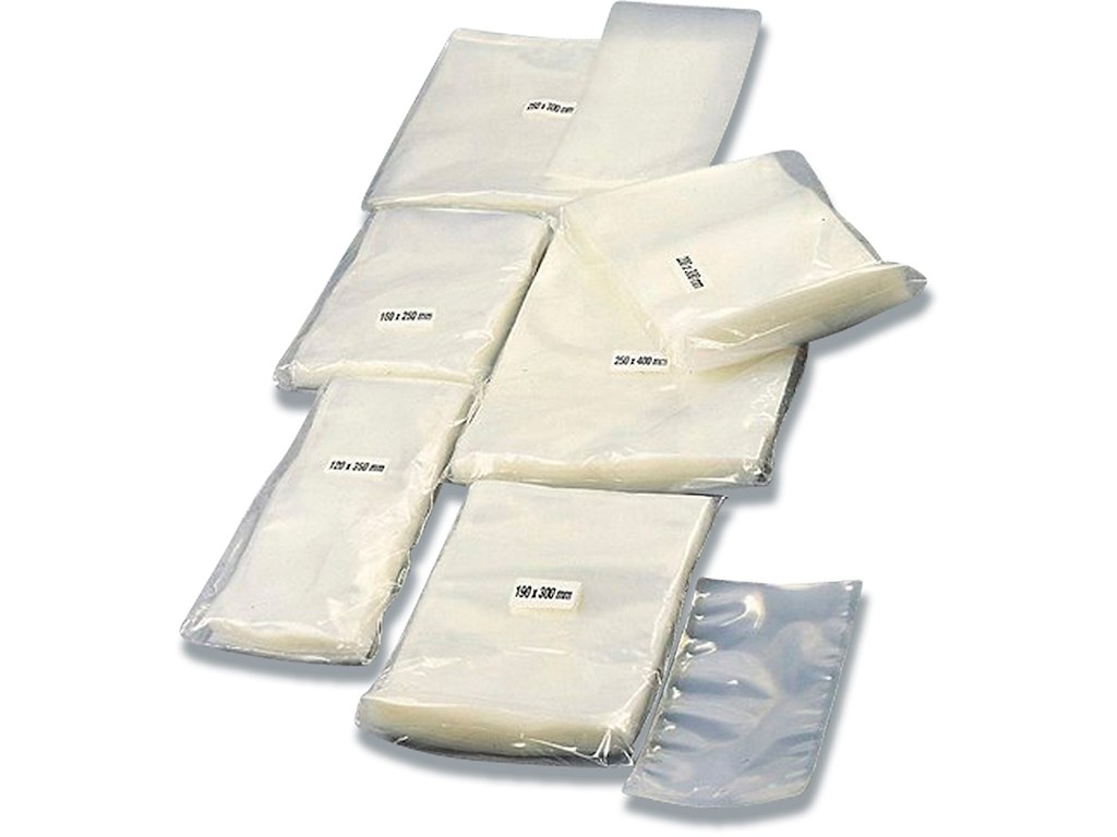 Vakuumpose, Glat inderside, 340x360 mm, 90 micron, 100 poser