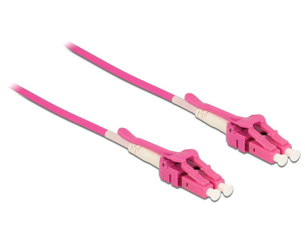 DeLOCK 85132 InfiniBand og fiberoptisk kabel 1 m LC Lyserød