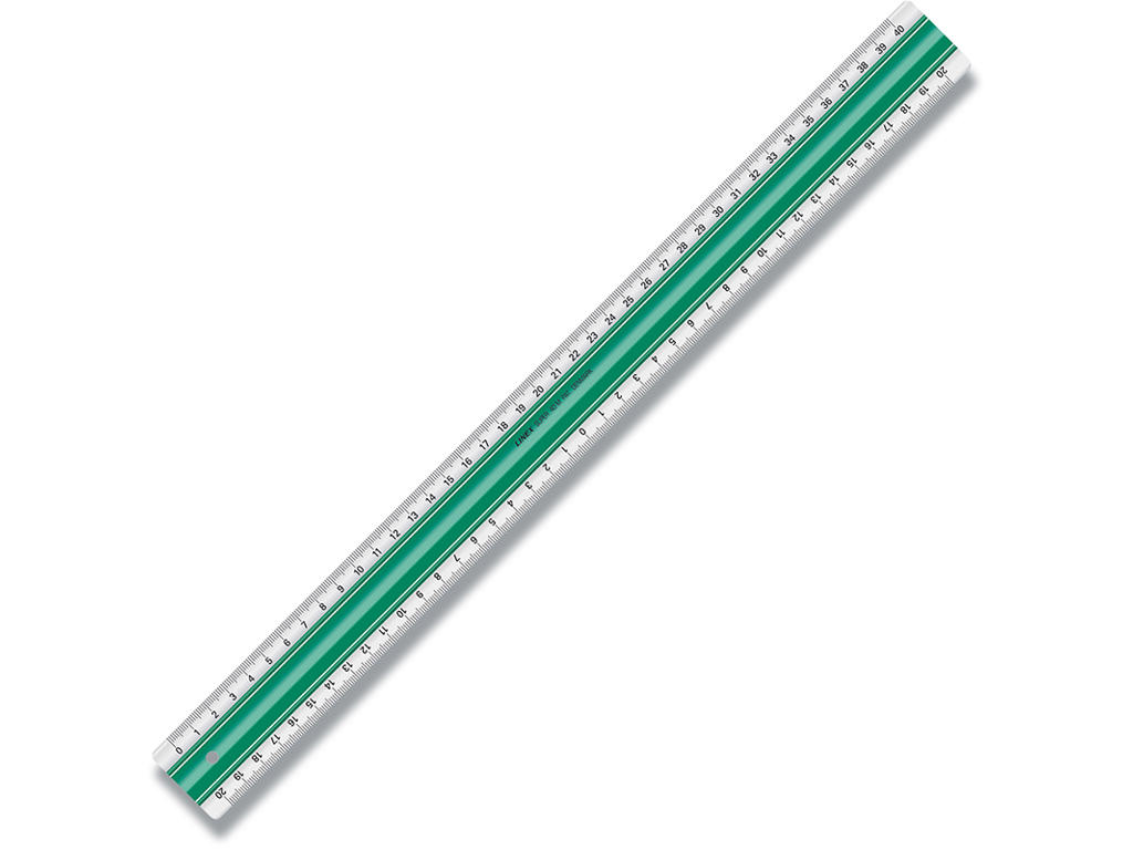Lineal, 40 cm, Akryl, Antiglid, Linex S40MM