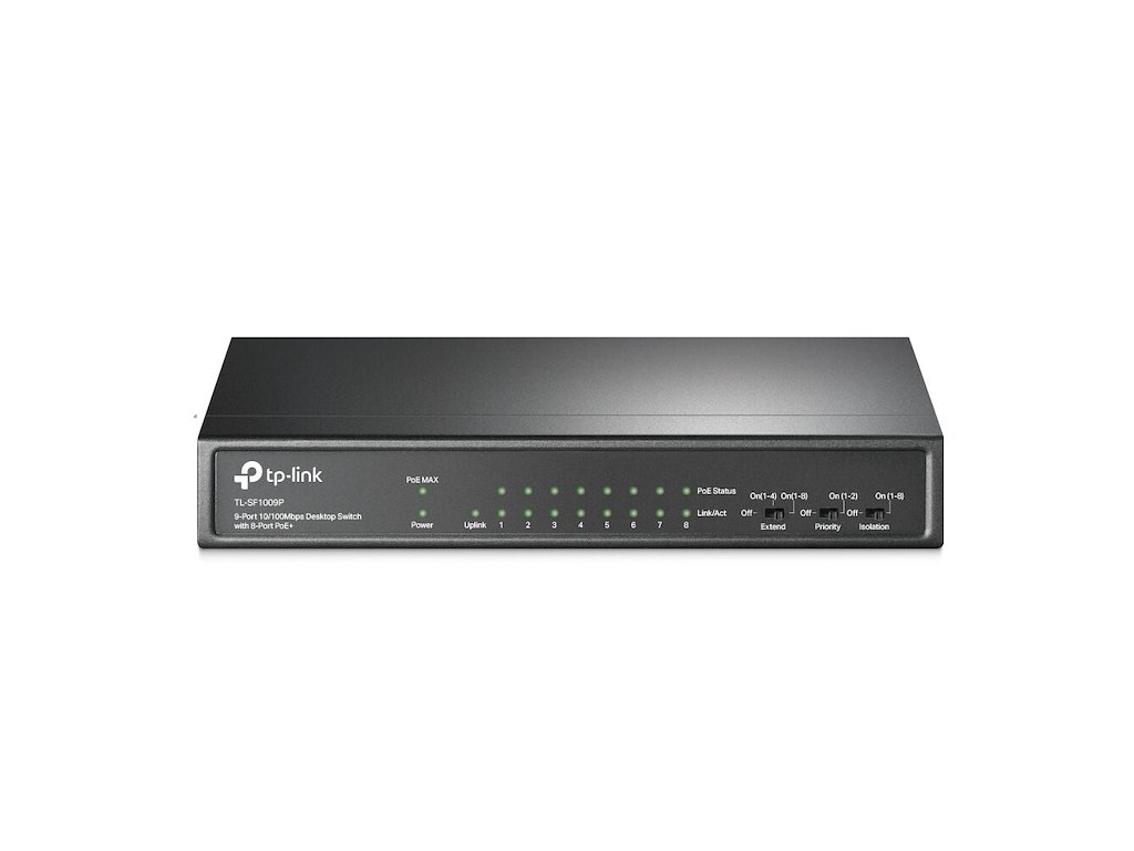 TP-Link TL-SF1009P Ikke administreret Fast Ethernet (10/100) Strøm over Ethernet (PoE) Sort