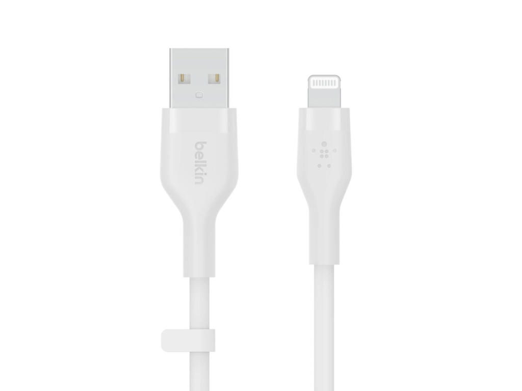 Belkin Cbl Scicone USB-A LTG 2M blc Hvid