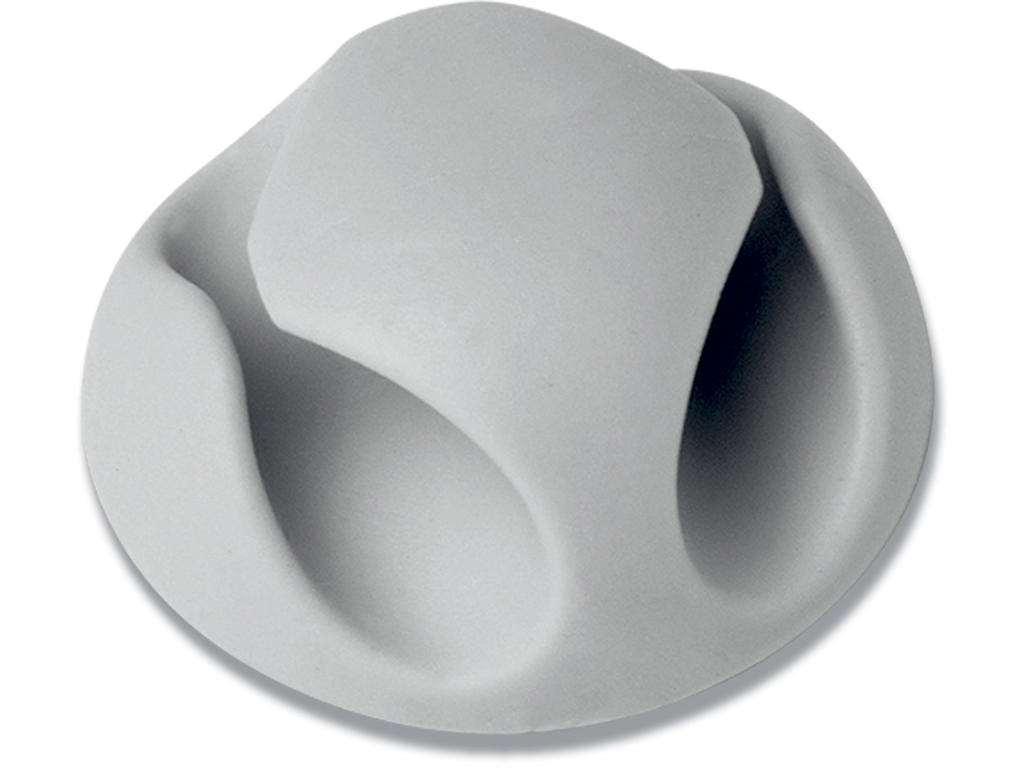 Kabelholder, Til 2 kabler op til Ø5mm, Grå, 6 stk, Durable CAVOLINE CLIP 2