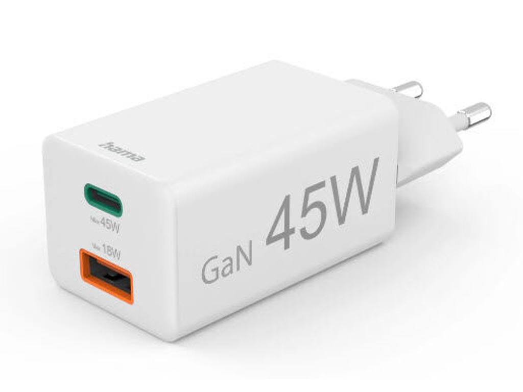 Hama 00201993 oplader til mobil enhed Mobiltelefon, Laptop, Smartphone, Tablet Hvid Vekselstrøm Hurtig opladning Indendørs