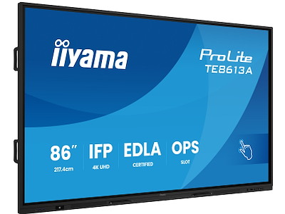 iiyama TE8613A-B2AG skilte display Kiosk design 2,17 m (85.6") Wi-Fi 500 cd/m² 4K Ultra HD Berøringsskærm Indbygget processer Android