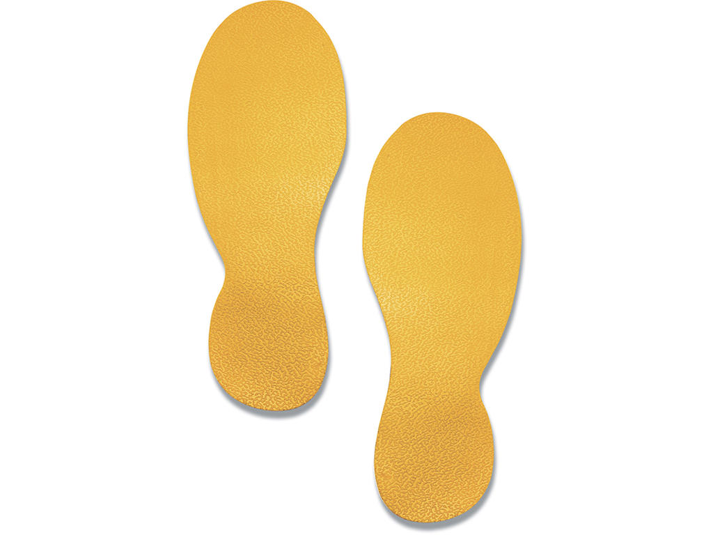Gulvmarkering, Fodspor, Gul, Permanent, Durable 