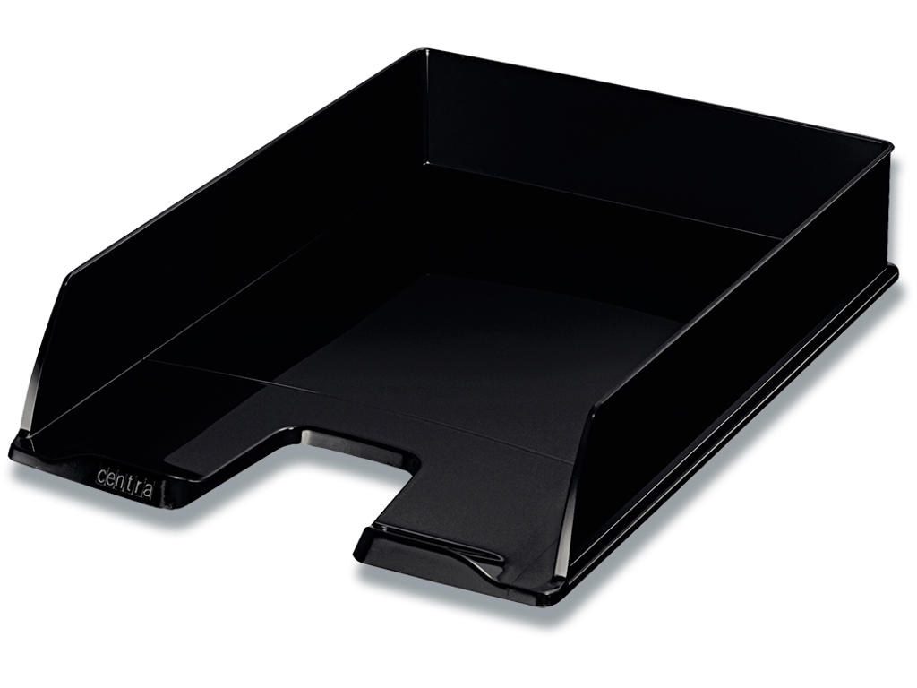 Brevbakke, Sort, A4, Udvendig: B25.4xH6.1xD35 cm, Centra 