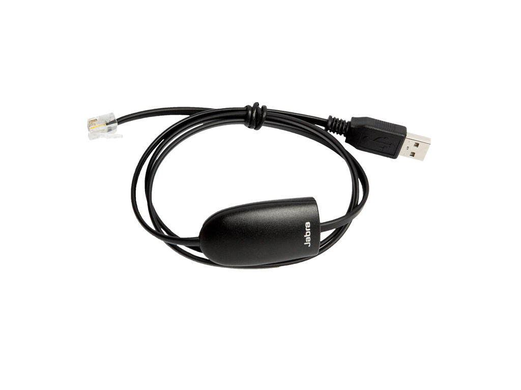Jabra 14201-29 kabel kønsskifter RJ-9 USB A Sort