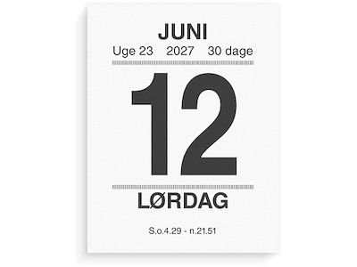 Afrivningskalender, 2027, Broderi, Mayland