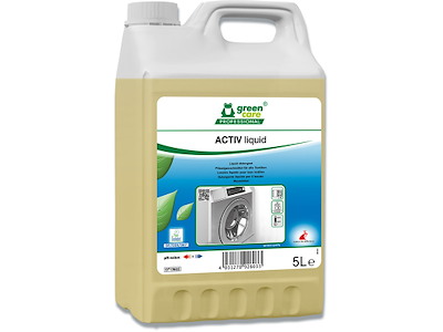 Vaskemiddel, Flydende, Uden farve, Med parfume, 5 liter, Green Care ACTIV Liquid