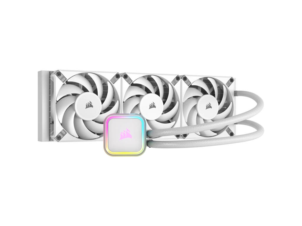 Corsair H150I ELITE Processor Alt-i-en væskekøler 12 cm Hvid 1 stk