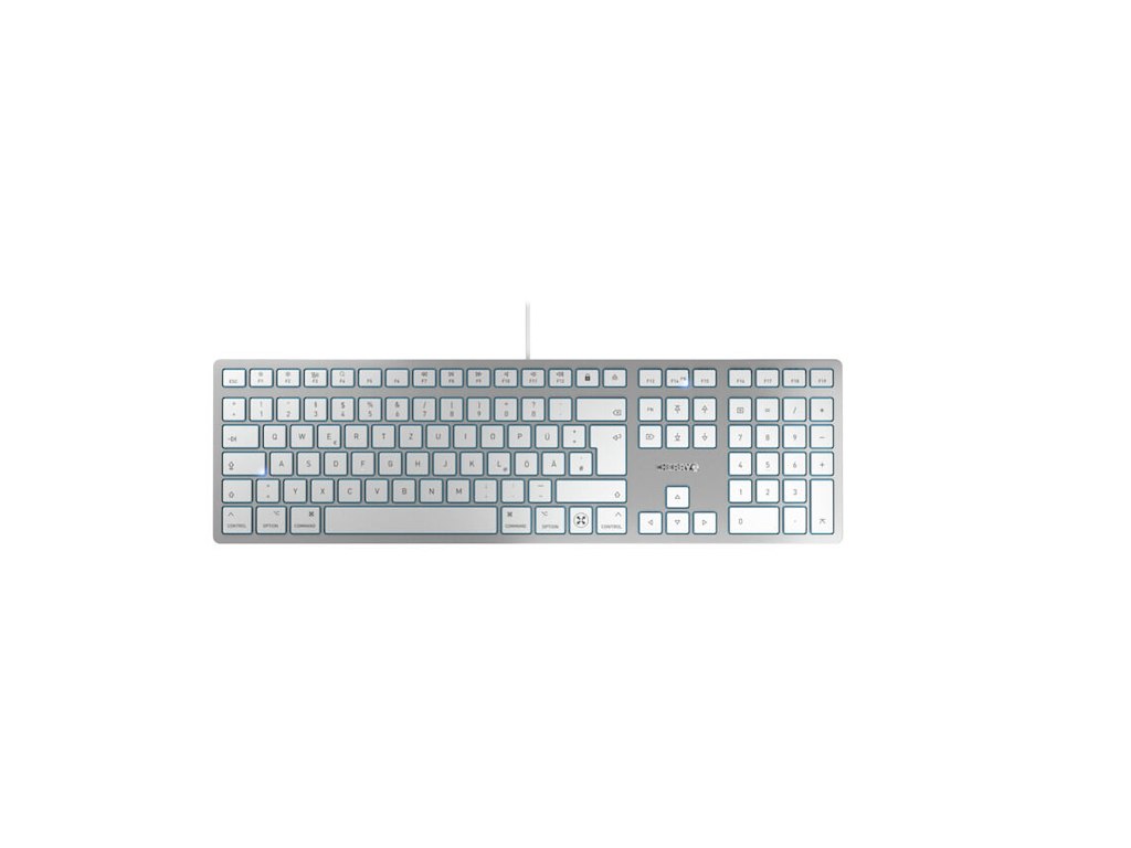 CHERRY KC 6000C FOR MAC tastatur Universel USB QWERTZ Tysk Sølv
