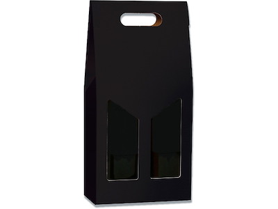 Vinkarton, 2 flasker, Sort, 1 stk