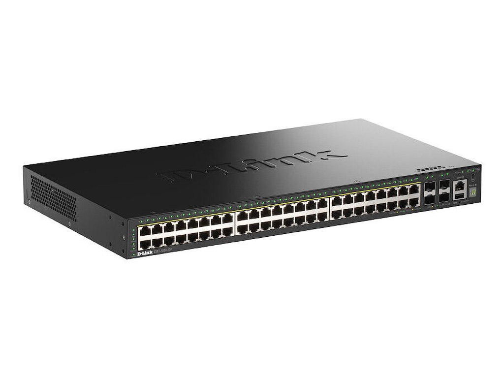 D-Link DGS-1530-52P/E netværksswitch Administreret L2 Gigabit Ethernet (10/100/1000) Strøm over Ethernet (PoE) Sort
