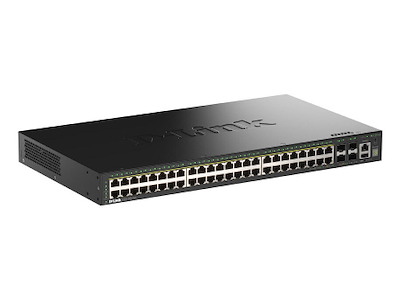 D-Link DGS-1530-52P/E netværksswitch Administreret L2 Gigabit Ethernet (10/100/1000) Strøm over Ethernet (PoE) Sort