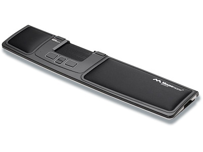 Ergonomisk mus, Rullebånd, Med håndledsstøtte, Sort-hvid, Mousetrapper Advance 2.0