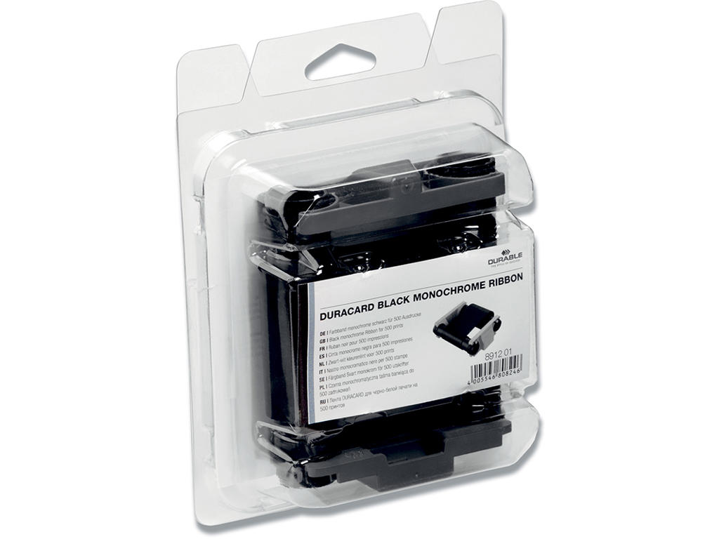 Farvebånd, ID300, Sort, 1 stk, Durable DURACARD 