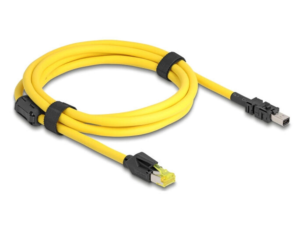 DeLOCK 81251 netværkskabel Sort, Gul 2 m Cat6