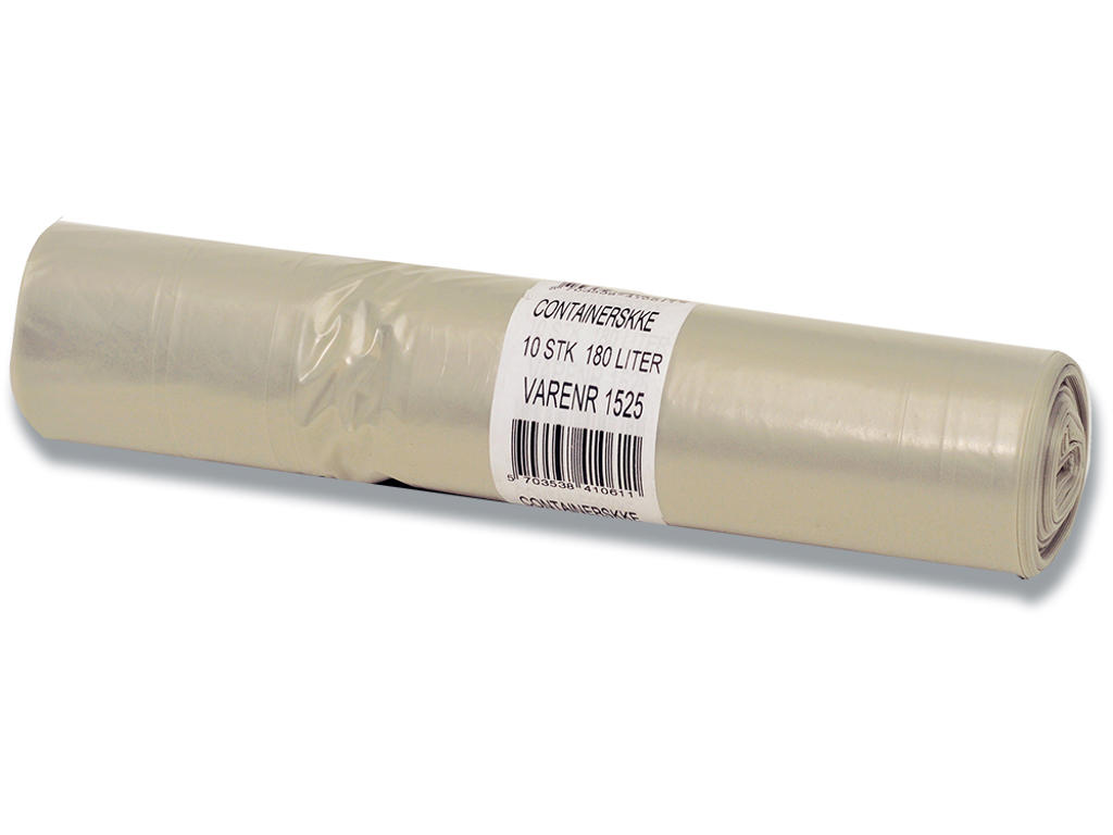 Affaldssække, 180 liter, 1 rulle, 10 sække pr rulle, Abena Container 