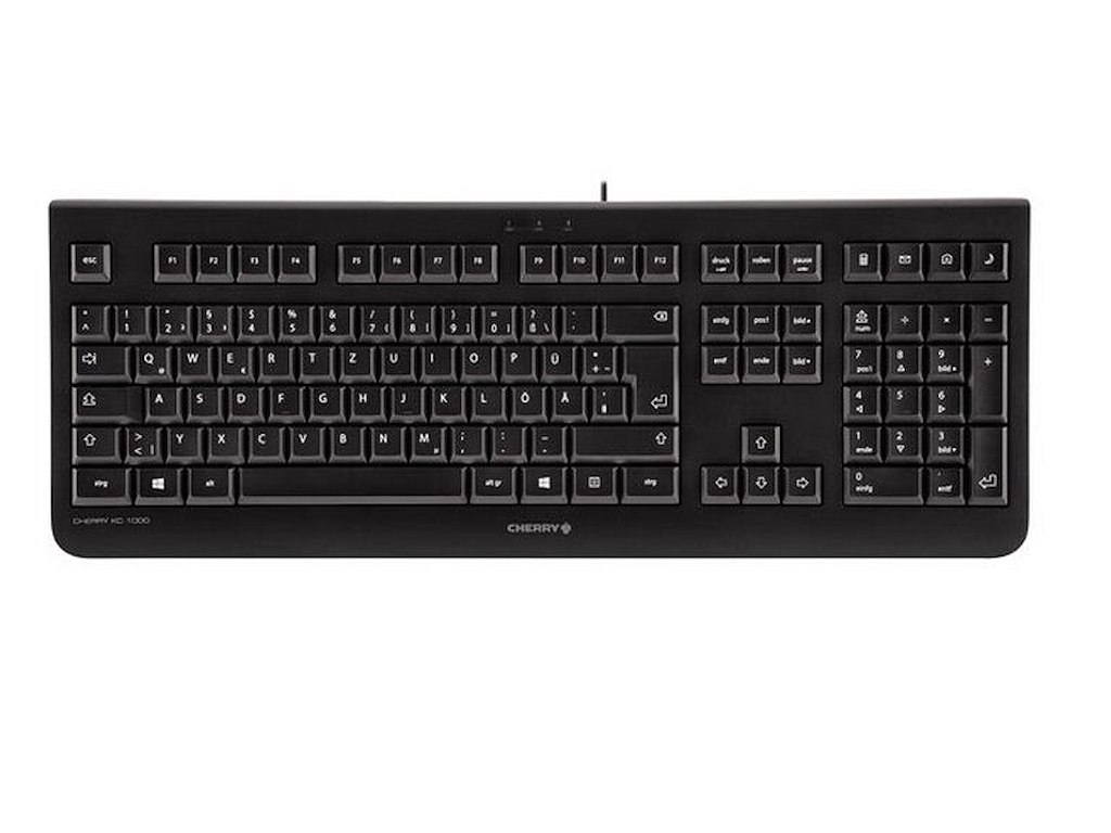 CHERRY KC 1000 tastatur Kontor USB QWERTY Spansk Sort