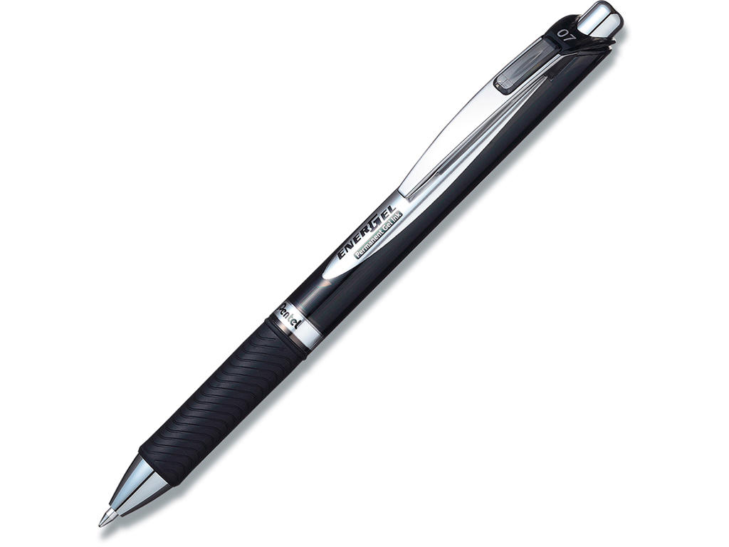 Rollerball gelpen, 0.7 mm, 0.35 mm, Sort, Pentel EnerGel BLP77-A
