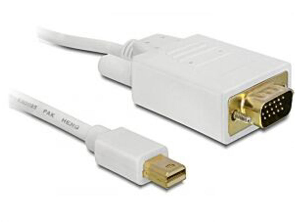 DeLOCK mini Displayport > VGA 15 pin male 1m VGA (D-Sub) Hvid