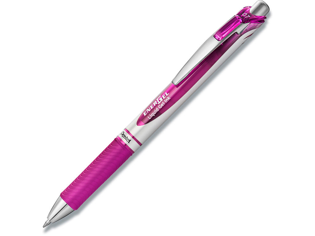 Rollerball gelpen, 0.7 mm, 0.35 mm, Magenta, Pentel EnerGel BL77-V4X