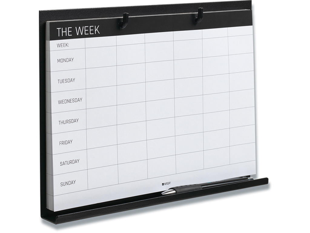 Planlægningstavle, Ugeplan, Engelsk, 6 personer, A4 blok med 52 ark, Naga 