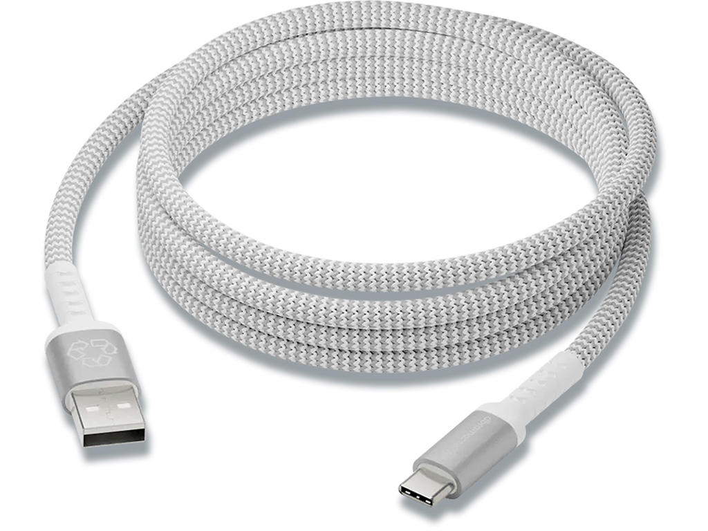 USB kabel, USB-A to USB-C, White, 2.5m, dbramante1928 Re-charge BRD
