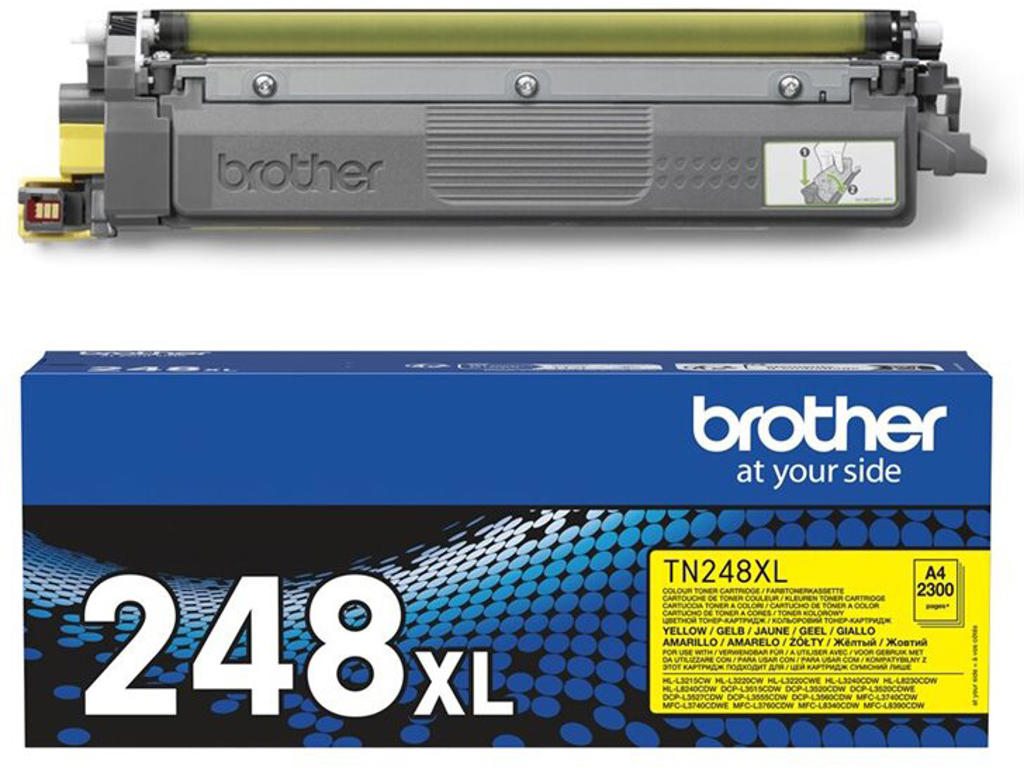 Toner, TN248XLY, Yellow-gul, 2.300 sider, Brother
