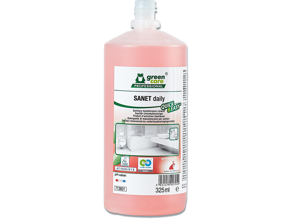 Sanitetsrengøring, Sur, Med parfume, 325 ml, Sanet Daily Quick & Easy