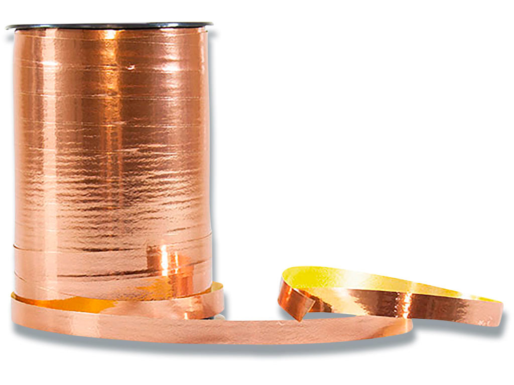 Gavebånd, PP, 10mm x 250m, kobber, Roliba Metal LUX 