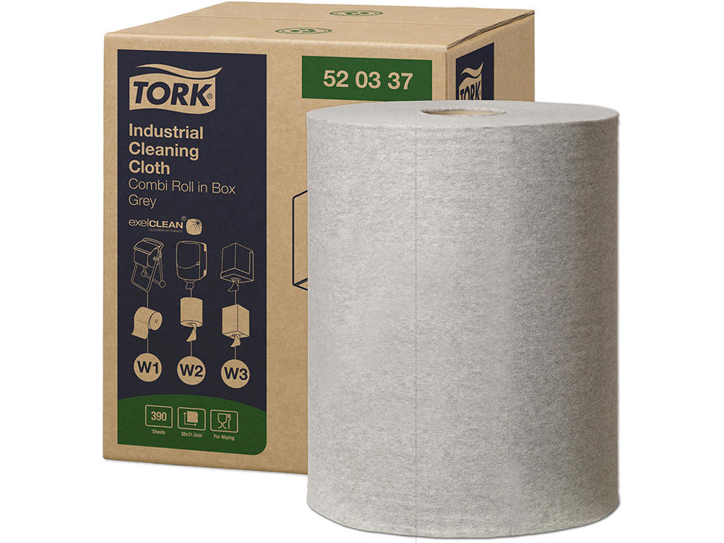 Aftørringsrulle, Udvendig oprulning og centertræk, 1 lag, 1 rulle, Tork Premium W1/W2/W3