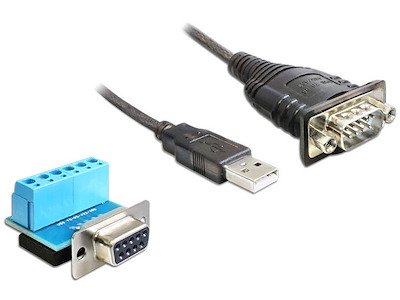 DeLOCK 62406 serielkabel Sort 0,82 m USB Type-A DB-9