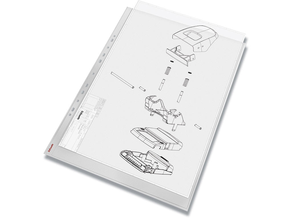 Plastlomme, A3, Åben top, 0.085 mm, 10 stk, Esselte 