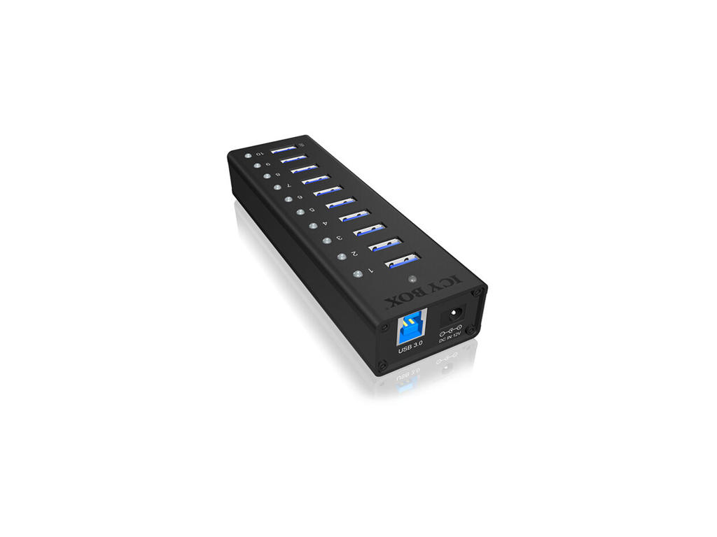 ICY BOX IB-AC6110 USB 3.2 Gen 1 (3.1 Gen 1) Type-B 5000 Mbit/s Sort